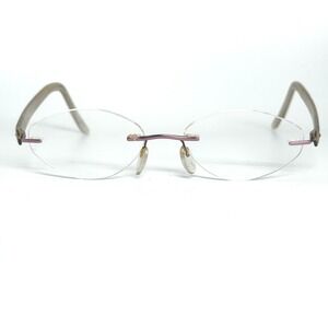 Silhouette 7608 40 6057 Rimless Eyeglasses Frames Purple Gold  47-17-135 22166